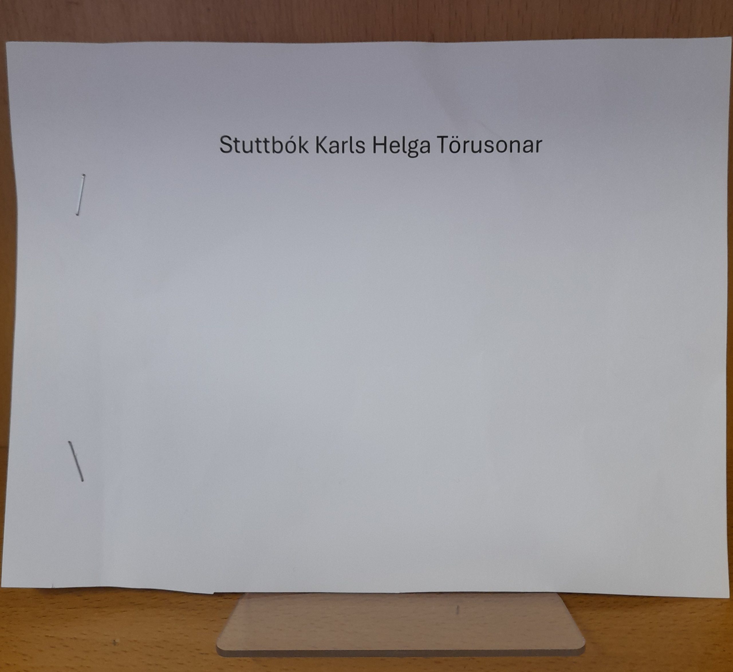 Aðalmynd fyrir “Bókasafnið fær smásögu að gjöf”