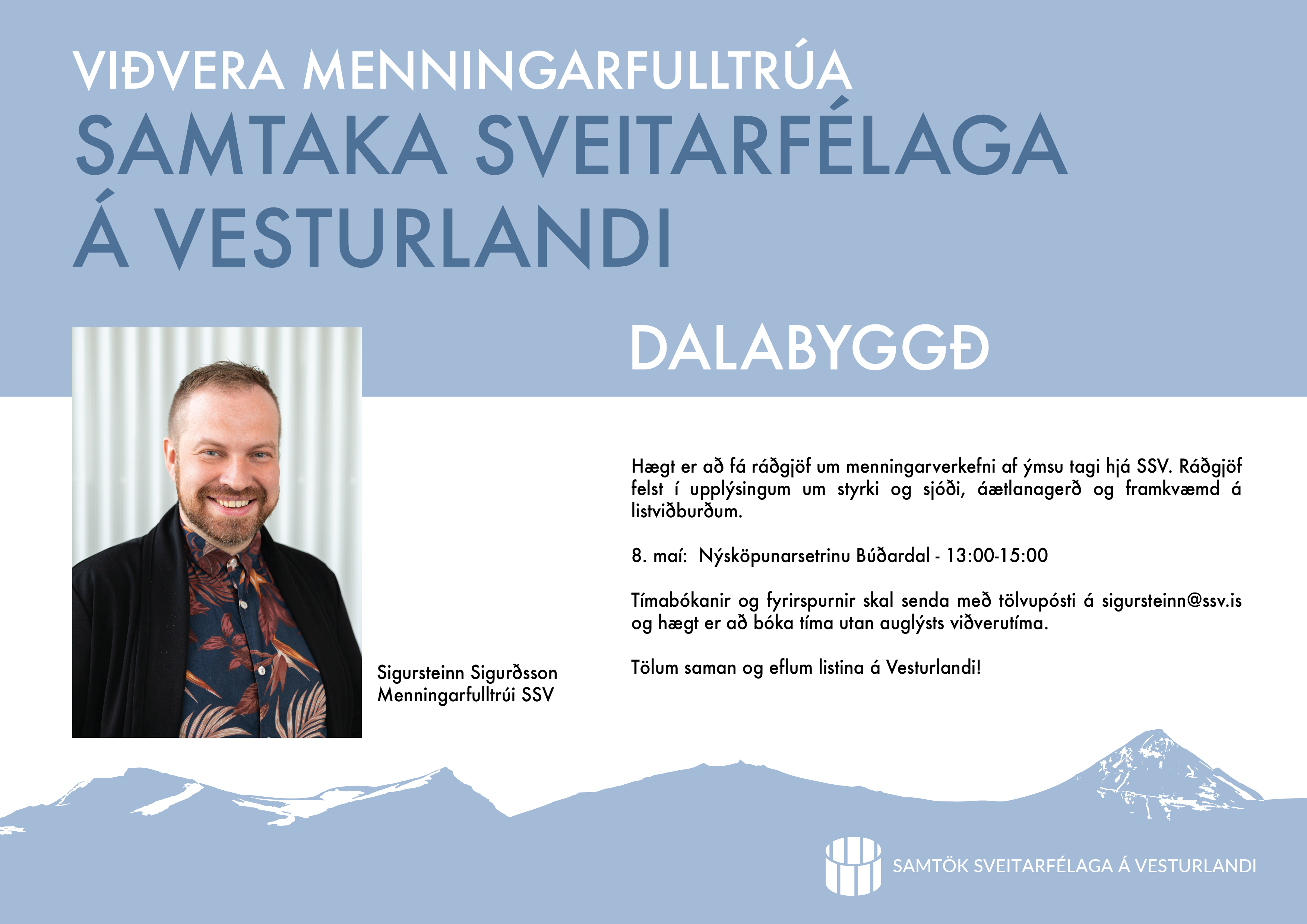 Aðalmynd fyrir “Viðvera menningarfulltrúa 8. maí”
